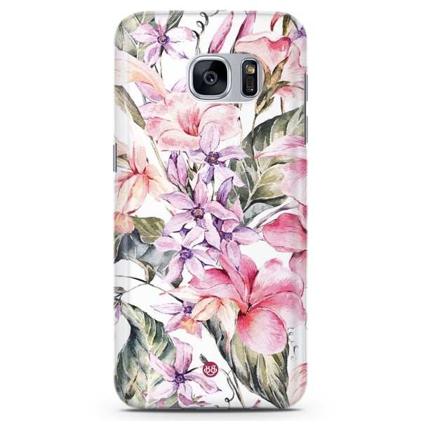 Bjornberry Samsung Galaxy S7 TPU Skal - Vattenfärg Blommor