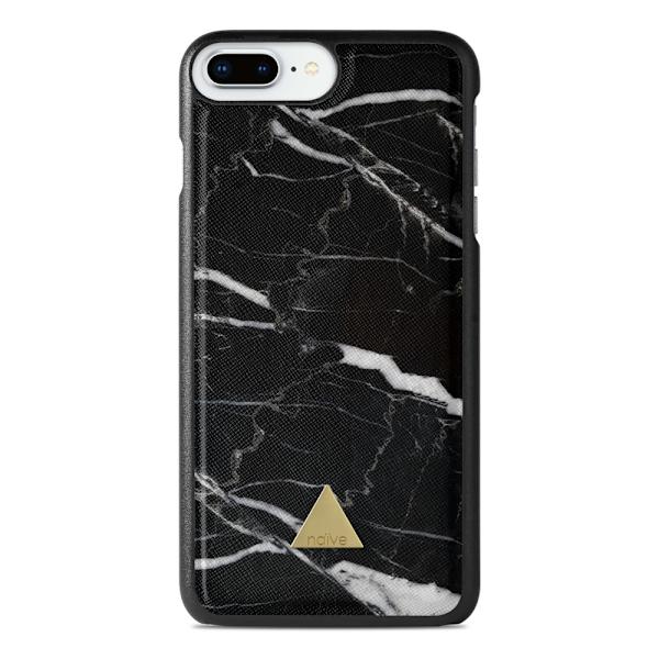 Naive iPhone 8 Plus Skal - Black Marble