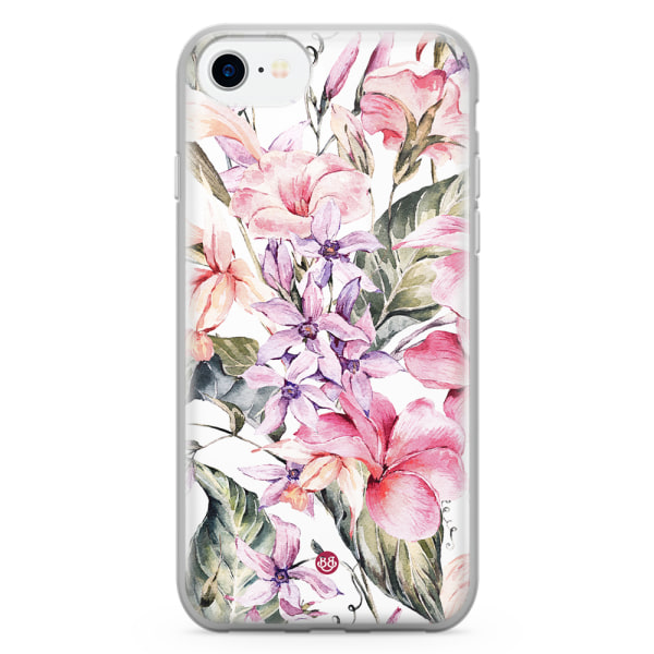 Bjornberry Skal Hybrid iPhone 7 - Vattenfärg Blommor