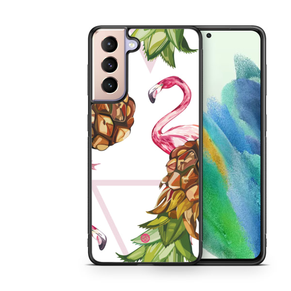 Bjornberry Skal Samsung Galaxy S21 FE 5G - Ananas & Flamingo