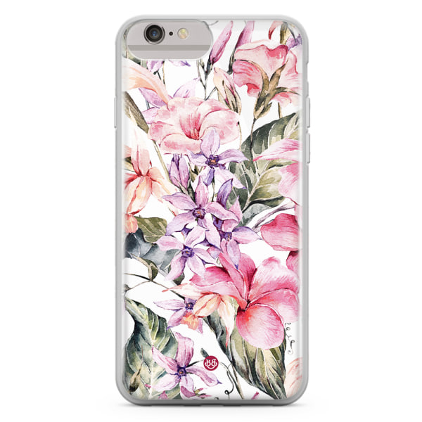 Bjornberry Skal Hybrid iPhone 6/6s Plus - Vattenfärg Blommor