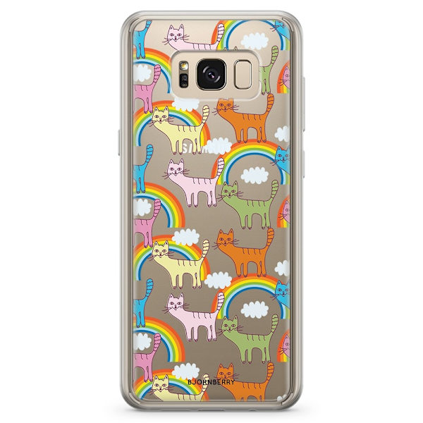 Bjornberry Skal Hybrid Samsung Galaxy S8+ - Katter & Regnbågar