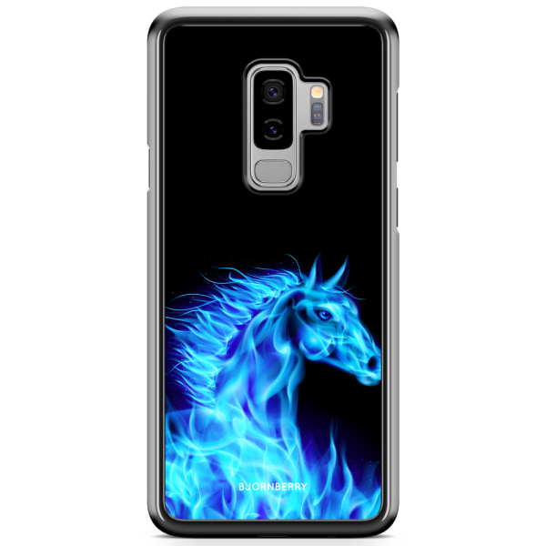 Bjornberry Skal Samsung Galaxy S9 Plus - Flames Horse Blå