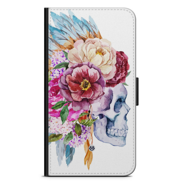 Bjornberry Fodral Samsung Galaxy S22 5G - Dödskalle Blommor