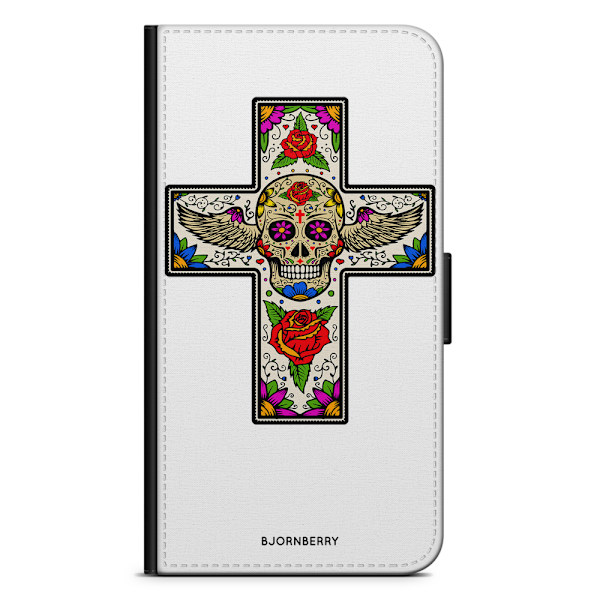 Bjornberry Plånboksfodral iPhone 11 - Döskalle Kors