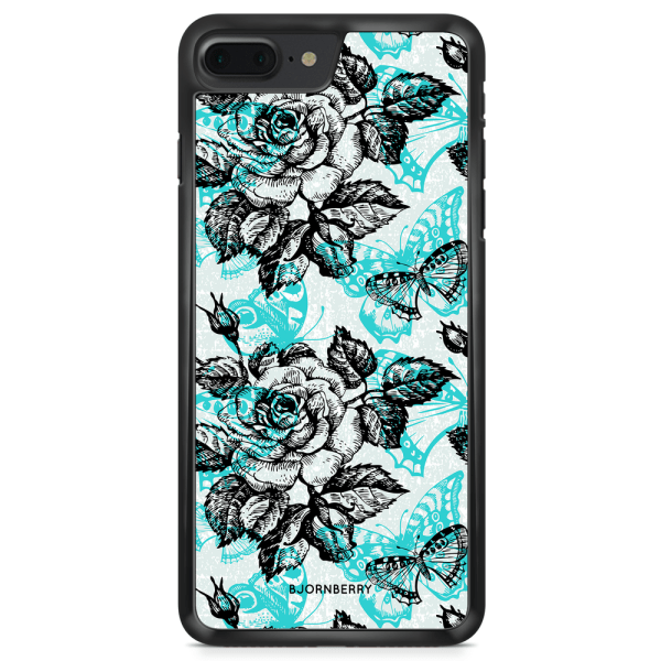 Bjornberry Skal iPhone 8 Plus - Fjärilar & Rosor