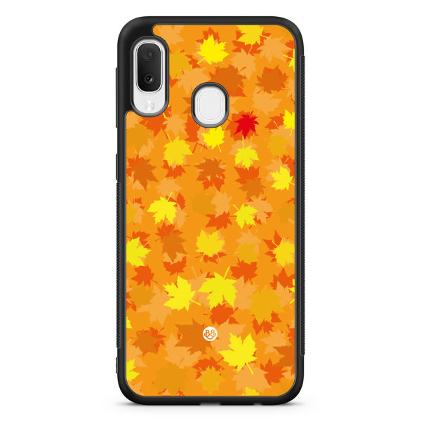 Bjornberry Skal Samsung Galaxy A20e - Orange/Röda Löv