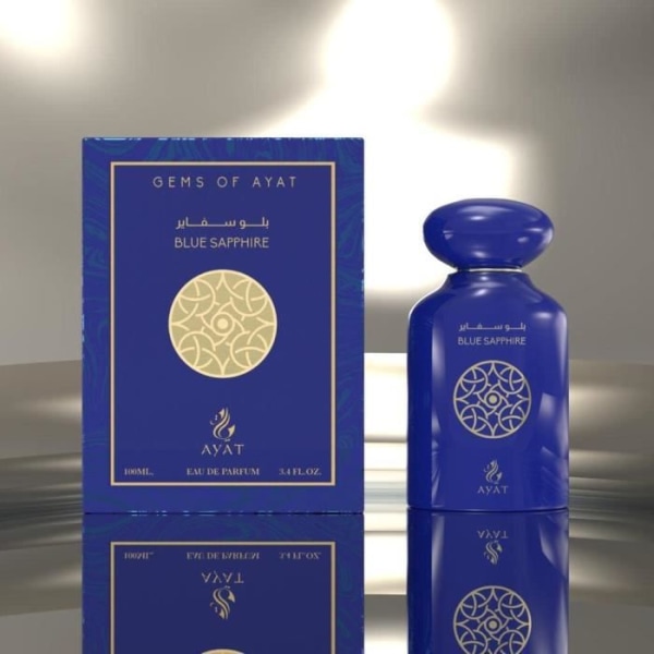 GEMS OF AYAT Eau de Parfum - Blue Sapphire 100ml AYAT PARFUMER - Arabisk unisex duft - Made in Dubai - Orange, Læder, Safran