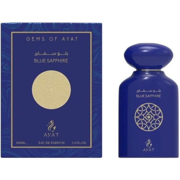 Eau de Parfum GEMS OF AYAT- Blue Sapphire 100ml AYAT PARFYMER – Unisex arabisk doft – tillverkad i Dubai – Orange, Läder, Saffran