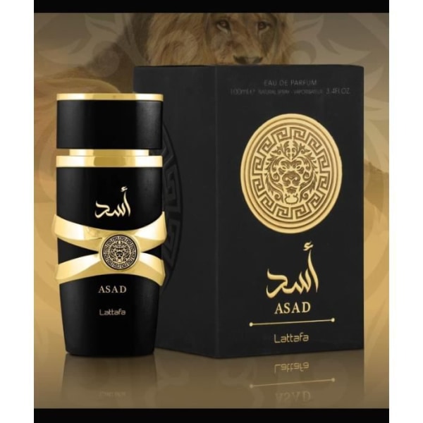 ASAD Eau de Parfum 100ml från Lattafa For Men Doft av Dubai Noter av bärnsten, bensoin, vanilj, trä, labdanum, vanilj