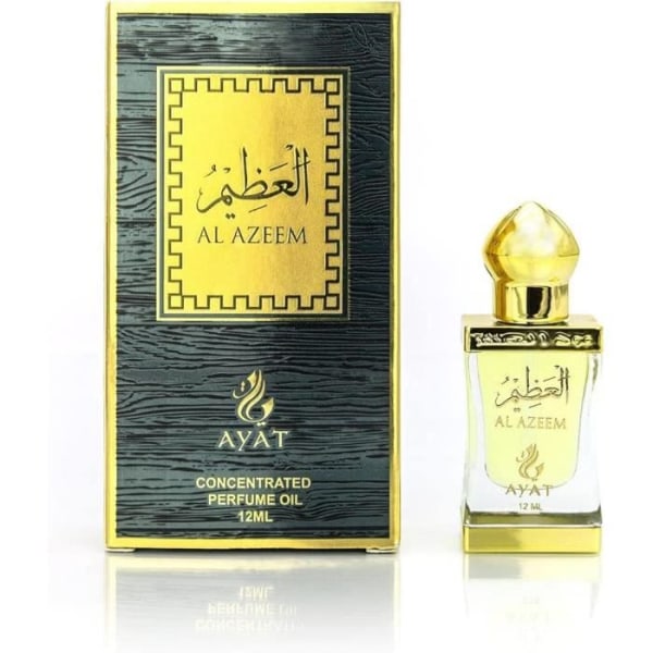 AYAT PARFYMER – Al Azeem parfymerad olja 12ml från Dubai | Musk Halal unisex alkoholfri | Extrait de Parfum / Tillverkad och designad i Dubai