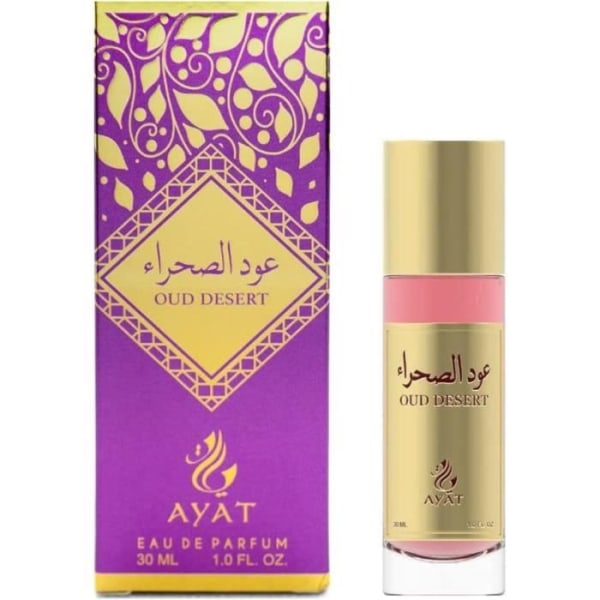Ayat Parfymer – Eau de Parfum OUD DESERT 30ml EDP Oriental Arab – Original unisex presentidé – Blommor, Harts, Amber, Oud