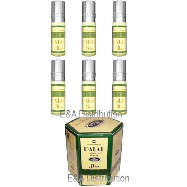 AL REHAB HERR ORIENTALISK MUSKPARFYM AV 6-PACK -DALAL-6 ML- AL REHAB-