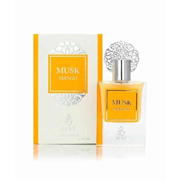 Musk Mango Eau de Parfum 50ml – Ayat Parfumer – Mango, Moskus, Brombær, Sort Peber, Jasmin, Lotus, Iris, Vanilje