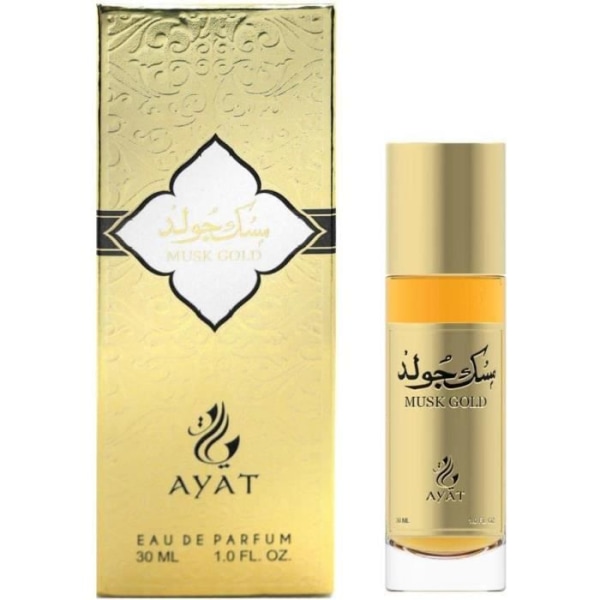 Ayat Parfymer – Eau de Parfum MUSK GOLD 30ml EDP Oriental Arab – Original unisex presentidé – träiga, vanilj, kryddiga noter