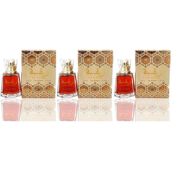 Eau de Parfum Set med 3 miniatyr RAGHBA 30ml unisex arabisk Attar Pocket Parfym One Oud Långvarig Vanilj, Söt