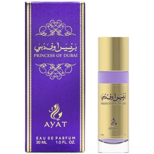 Ayat Parfymer – PRINCESS OF DUBAI Eau de Parfum 30ml EDP Orientale Arab – Originalpresentidé för kvinnor – Patchouli, Amber Black, White Musk