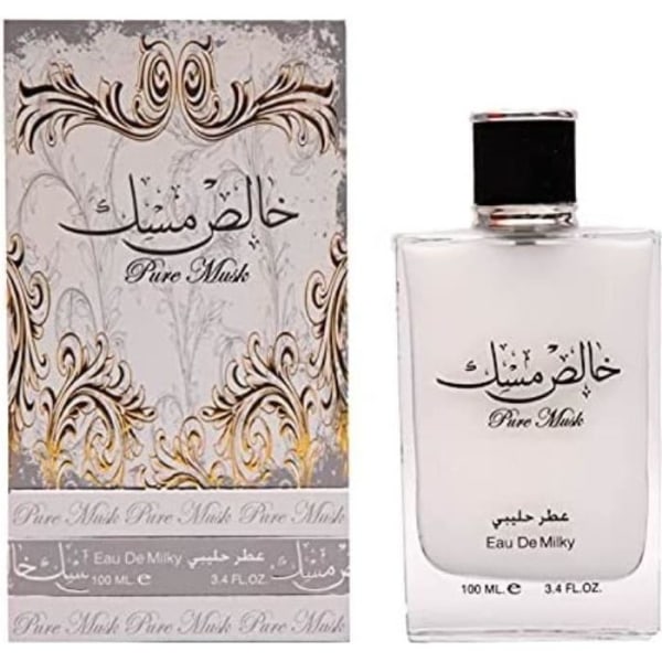 PURE MUSK Parfym 100ml Eau de Parfum Milky Ard Al Zaafaran Parfym för kvinnor Attar Arab Musk, Vit Musk, Vanilj