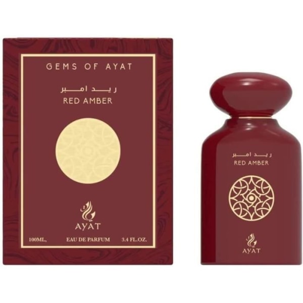 Eau de Parfum GEMS OF AYAT- Red Amber 100ml AYAT PARFUMES - Arabisk doft för kvinnor - Tillverkad i Dubai - Jasmin, mysk och vanilj