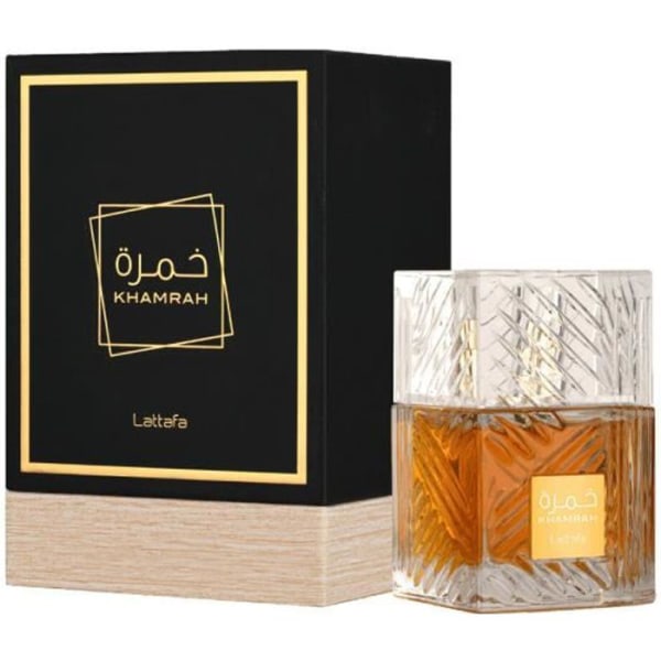 KHAMRAH Eau de Parfum 100ml från Dubai Arabian Lattafa för unisexnoter av myrra, rostad tonkaböna, vanilj, bensoin, bärnsten
