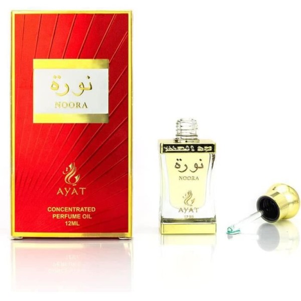 AYAT PARFUMER – Noora parfumeret olie 12ml fra Dubai | Musk Halal Unisex Alkoholfri | Parfumeekstrakt / Fremstillet i Dubai