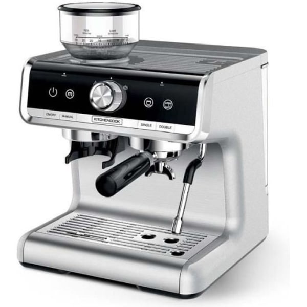 Espressomaskin Med Professionell Barista Kvarn Hem Bistro Från Kitchencook