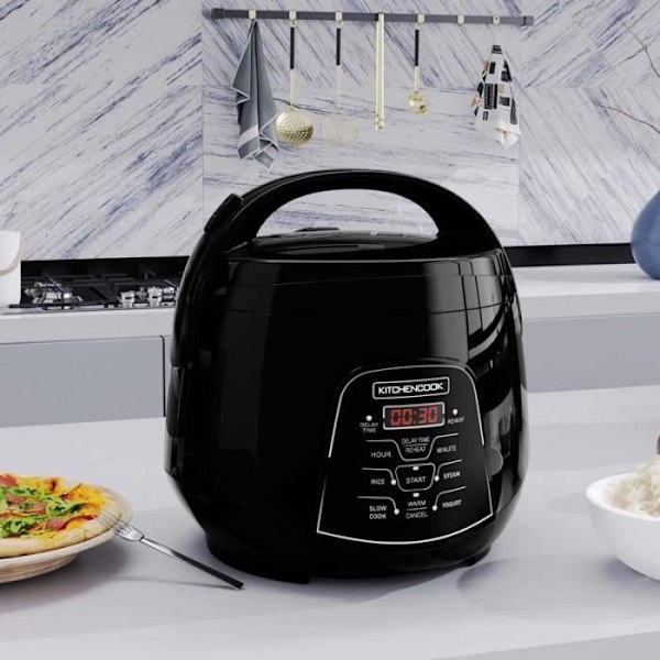 Riskokare med stor volym 2,2l – Kyoto Black Kitchencook