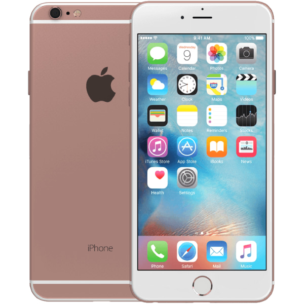 iPhone 6s Rose Gold 64 GB Klass B 100% batteri (refurbished)