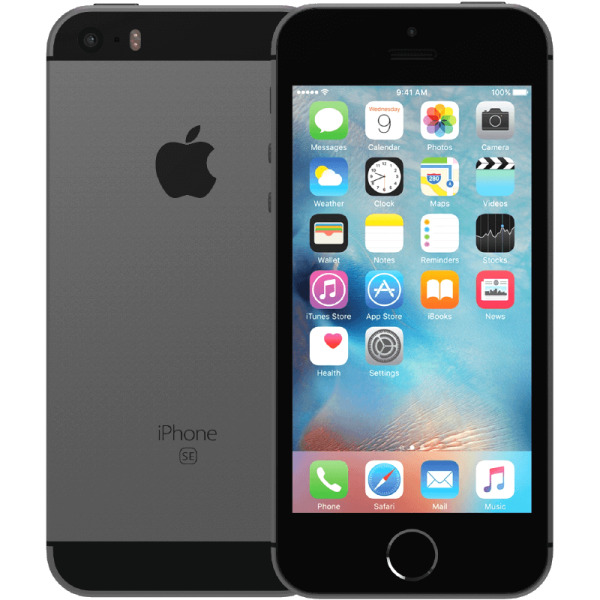 iPhone SE Space grey 16 GB Klass B (refurbished)