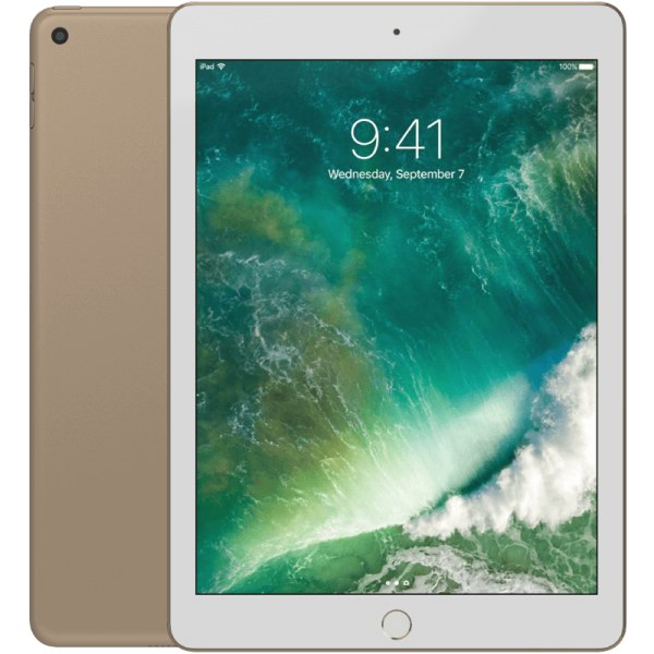 iPad 9,7 5:e gen (2017) Gold 32 GB WIFI + Cellular Klass B (refurbished)