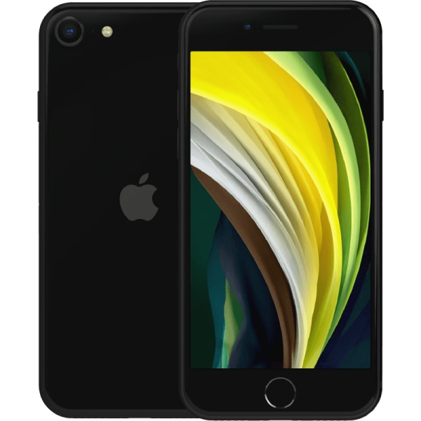iPhone SE (2020) Black 128 GB Klass C 100% batteri (refurbished)