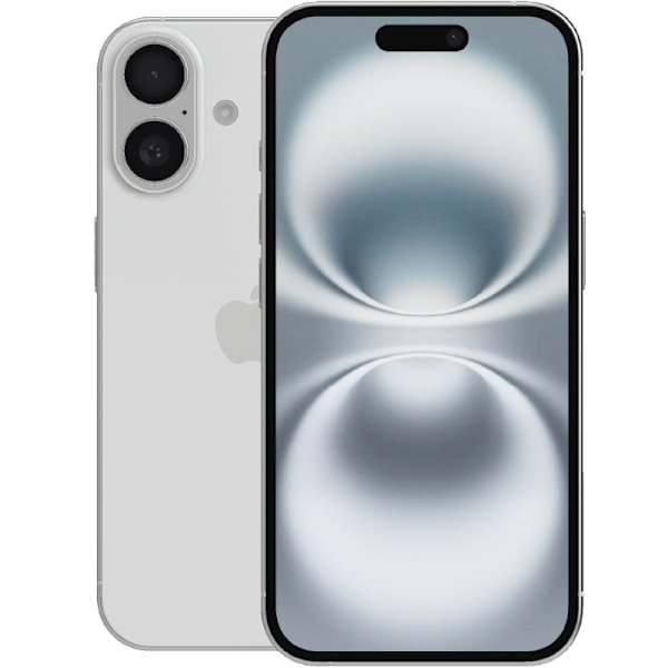 iPhone 16 White 128 GB Klass A 100% batteri (refurbished)
