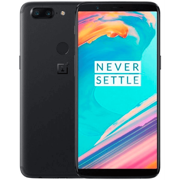 OnePlus 5T Midnight Black 128 GB Klass B (refurbished)