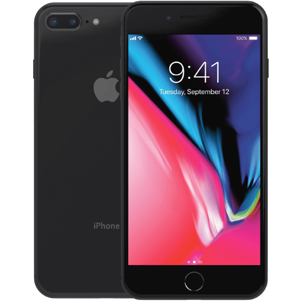 Apple iPhone 8 Plus Space grey 256 GB Klass C Nytt batteri (refurbished)