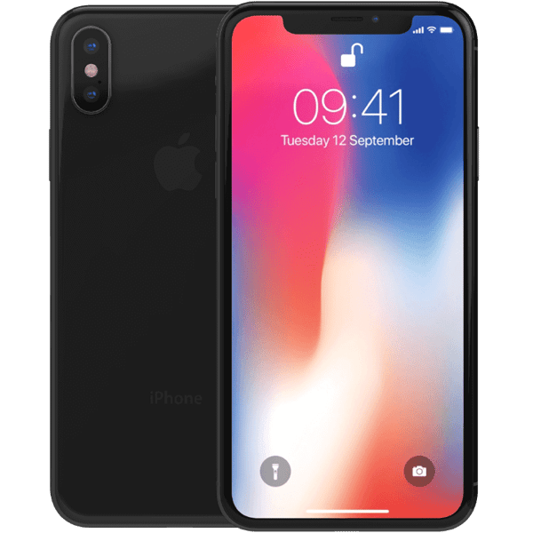 Apple iPhone X Space Grey 64 GB Klass B (refurbished)