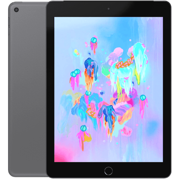 iPad 9,7 6:e gen (2018) Space grey WIFI 32GB Klass B Nytt batteri (refurbished)