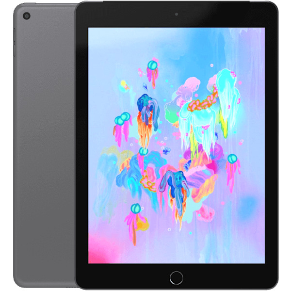 iPad 9,7 6:e gen (2018) Space grey WIFI 32GB Klass B (refurbished)