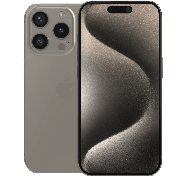 Apple iPhone 15 Pro Natural Titanium 128 GB Klass B Nytt batteri (refurbished)