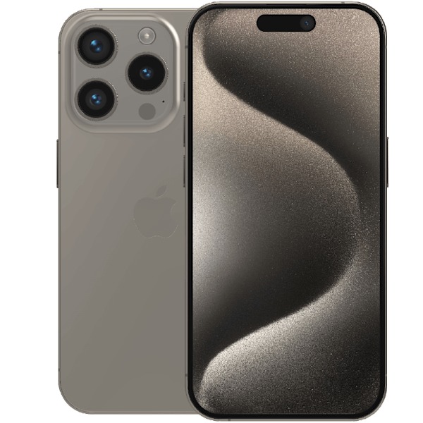 Apple iPhone 15 Pro Natural Titanium 128 GB Klass C (refurbished)