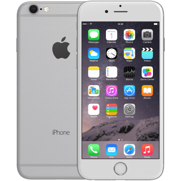 iPhone 6 Silver 16 GB Klass B 100% batteri (refurbished)