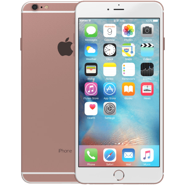 iPhone 6s Plus Rose Gold 32 GB Klass A 100% batteri (refurbished)