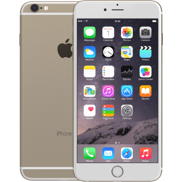 iPhone 6 Plus Gold 128 GB Klass B 100% batteri (refurbished)