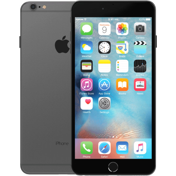 iPhone 6s Plus Space grey 128 GB Klass A 100% batteri (refurbished)
