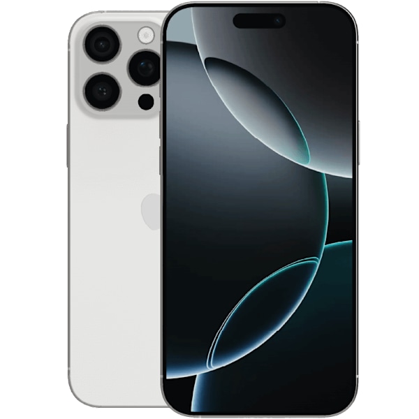 iPhone 16 Pro Max White Titanium 256 GB Klass A 100% batteri (refurbished)