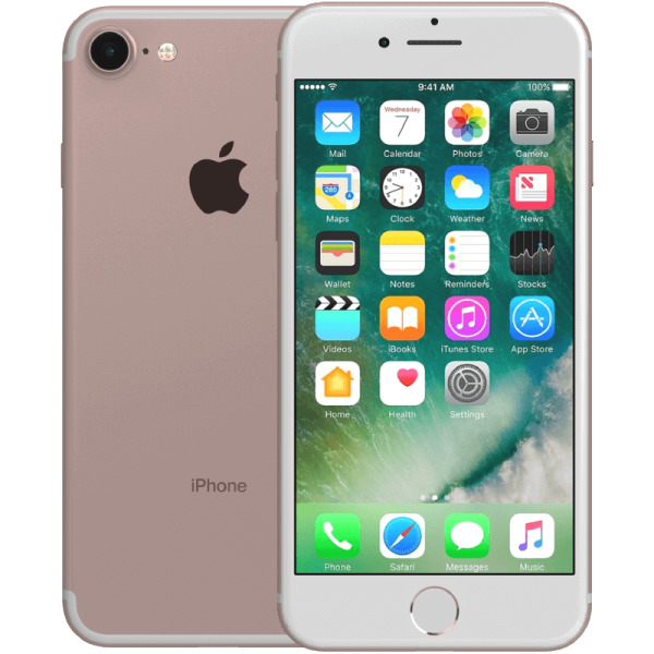 iPhone 7 Rose gold 128 GB Klass B 100% batteri (refurbished)