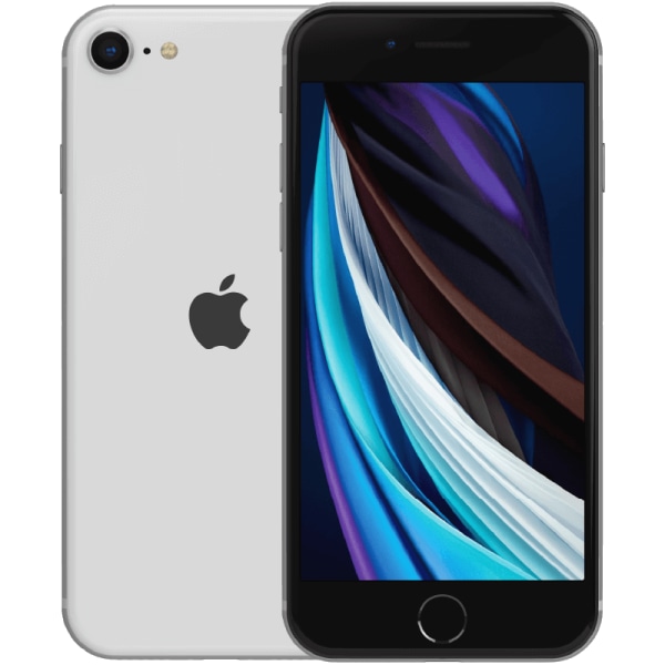 iPhone SE (2020) White 128 GB Klass A 100% batteri (refurbished)