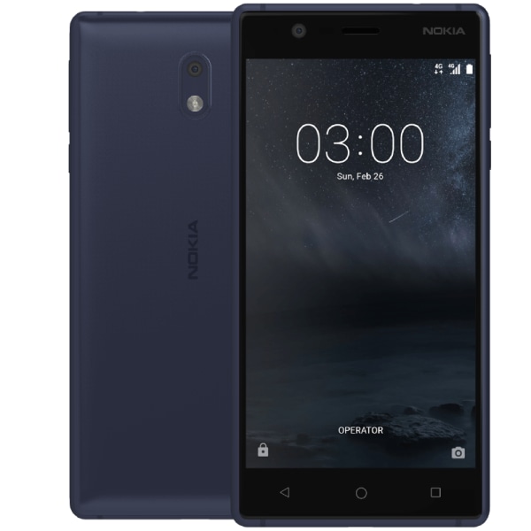 Nokia  3 Tempered Blue 16 GB Klass A (refurbished)
