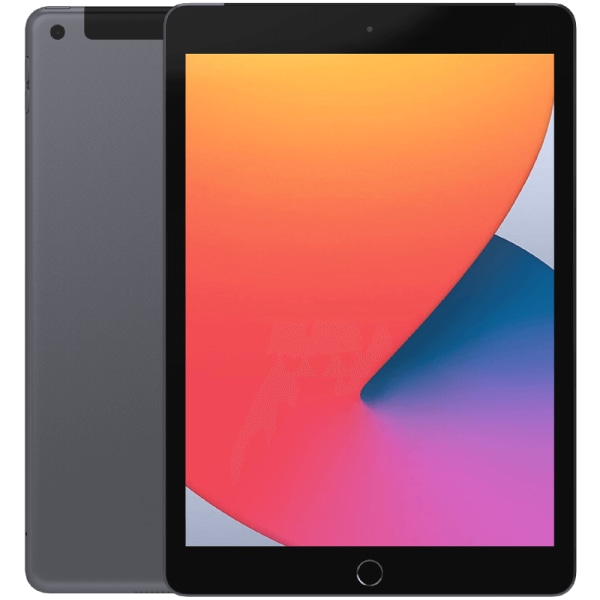 iPad 10,2 8:e gen (2020) Space Gray WiFi 128 GB Klass A 100% batteri (refurbished)