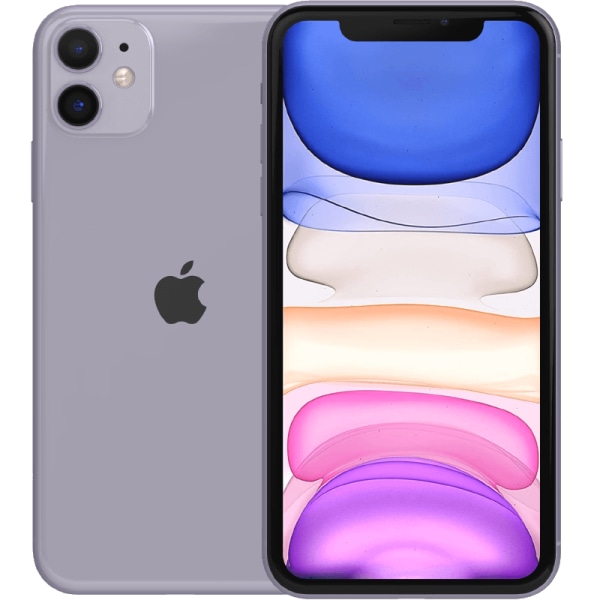 iPhone 11 Purple 64 GB Klass B 100% batteri (refurbished)