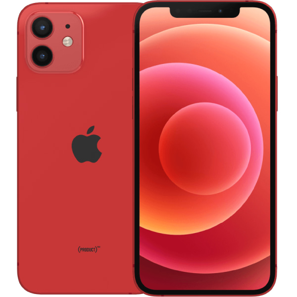 iPhone 12 Red 64 GB Klass A 100% batteri (refurbished)